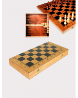 Игра "3 в 1" (нарды, шахматы, шашки) 49*49 см.